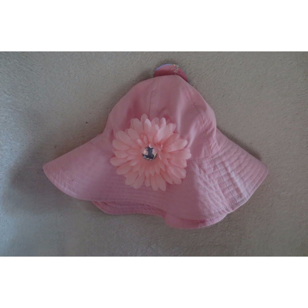 Girl Baby Toby & Me Summer Hat Pink with Flower Cute New 6-12 Months